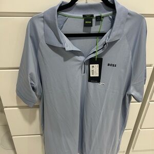 Boss Men's Sky Blue Polo Shirt